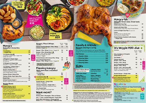 nandos menu